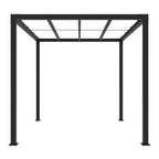 8 Ft. X 8 Ft. Matte Black Aluminum Pergola