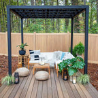 8 Ft. X 8 Ft. Matte Black Aluminum Pergola